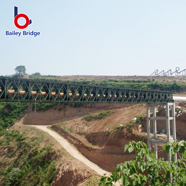 Pakyawan Bailey Bridge Load Capacity Mataas na Seguridad Temporary Steel Bridge