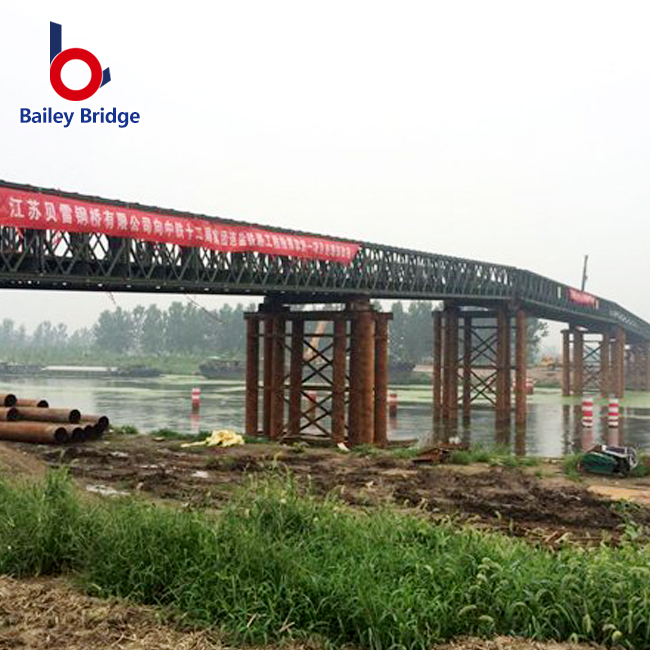 Pakyawan Temporary Pedestrian Bridge High Security High Load Steel Bailley Truss Bridge