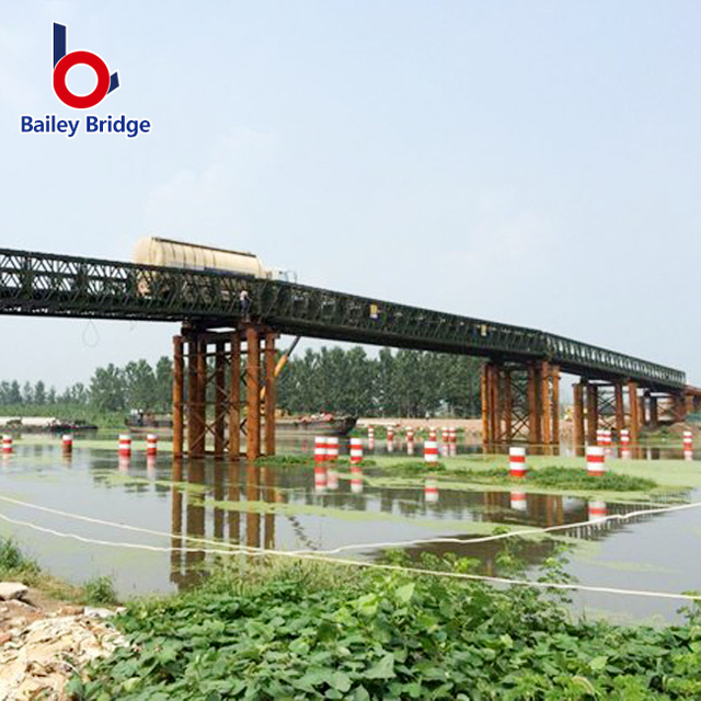 Pakyawan Temporary Pedestrian Bridge High Security High Load Steel Bailley Truss Bridge