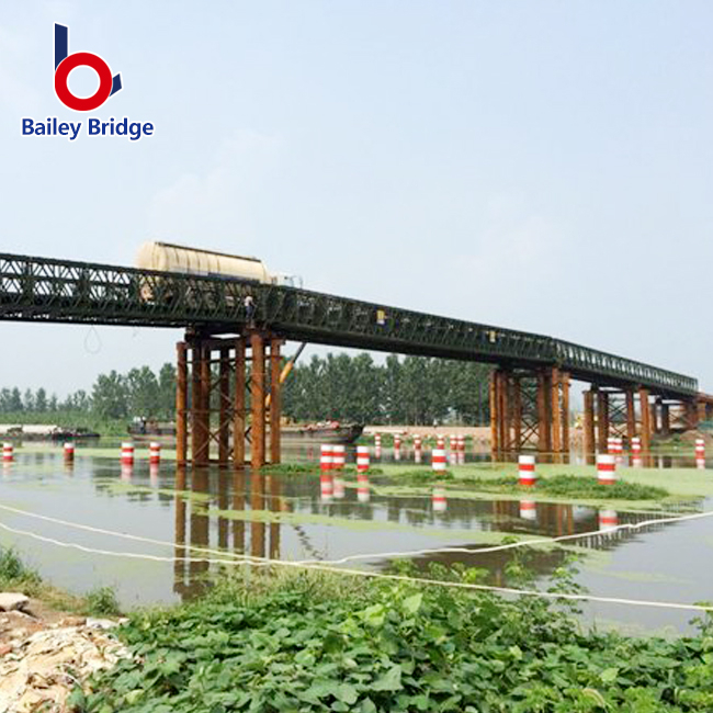 Pakyawan Temporary Pedestrian Bridge High Security High Load Steel Bailley Truss Bridge