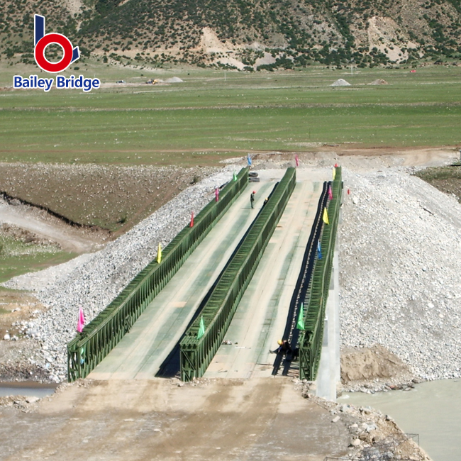 Pakyawan Temporary Pedestrian Bridge High Security High Load Steel Bailley Truss Bridge