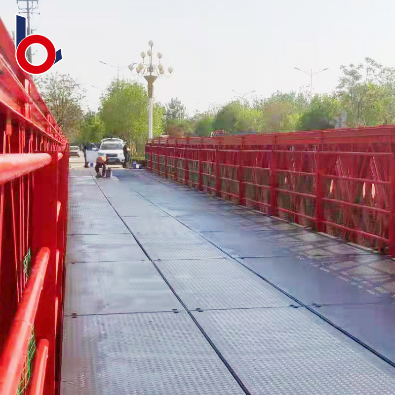 Bailey Bridge (HD-321, TSR) sa isang 42m prefabricated na tulay ng pedestrian sa Liaocheng, lungsod, lalawigan ng lungsod ng Shandong