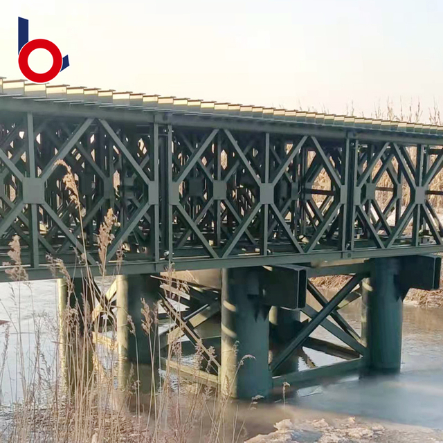 Bailey Bridge (CB-200, 39.624m Long, 18-Rows, Deck-Type, Single-Lane, Clear Width: 6m) sa Baihetan Hydropower Station, Qiaojia County, Sichuan Province