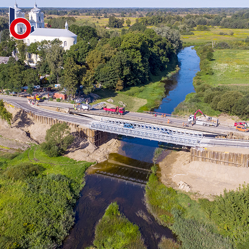 Customized Steel Structure Bailey Bridge Prefabricated Pedestrian Pansamantalang Bridge Steel Frame Truss Bridge