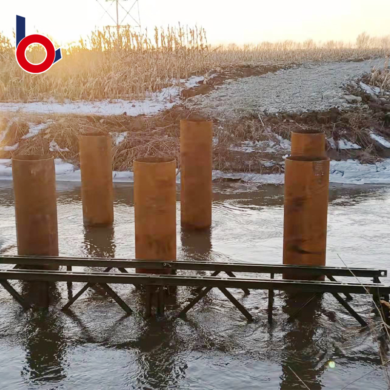 Bailey Bridge (CB-200, 39.624m Long, 18-Rows, Deck-Type, Single-Lane, Clear Width: 6m) sa Baihetan Hydropower Station, Qiaojia County, Sichuan Province