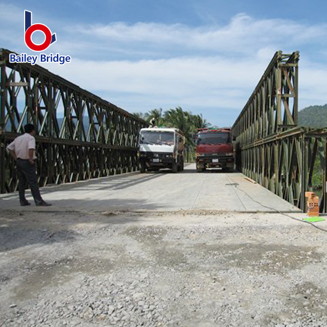 Modular pansamantalang pagpupulong ng tulay sa isang limitadong lugar ng trabaho